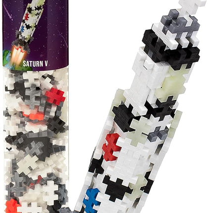 PLUS PLUS - Apollo 11 Space Playset Bundle - Space Mini Maker Tubes and Baseplate Builder - Construction Building STEM | STEAM Toy, Interlocking Mini Puzzle Blocks for Kids