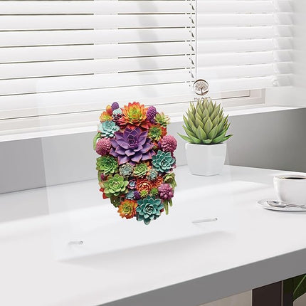 delobil Puzzles for Adults with Puzzle Saver - Succulent Wooden Puzzle Unique Liberty Adult Jigsaw Puzzles Brain Teaser Family Game Gift 200 Pieces 12.6" X 7.8"