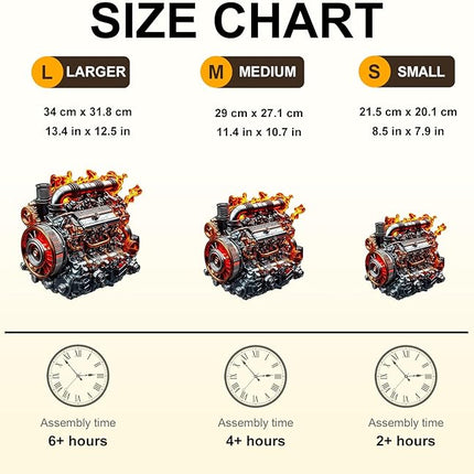 Wooden Puzzles for Adults, Wooden Jigsaw Puzzles for Adults Kids, Ironclad Dynamo Unique Shaped Wood Puzzles Adult, Creative Gifts for Friends Family Game, Home Decor(11.4 * 10.7in 180pcs)