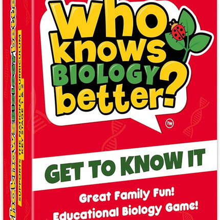 Board Games for Kids 8-12 and Family - Educational Trivia Card Game for Kids Age 8+ - Who Knows Biology Better? - 500+ Questions for Fun Learning and Family Game Night - Science Trivia for Children