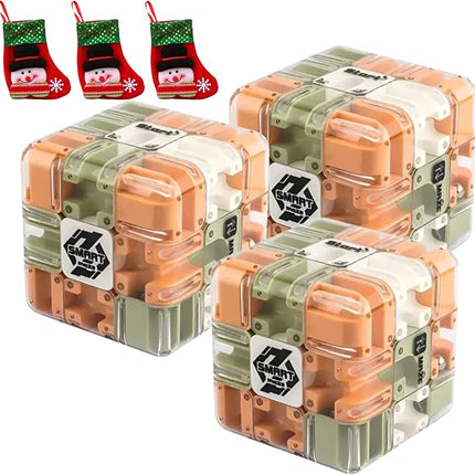 2025 New Large Labyrinth 3D Puzzle Maze Cube - Engaging Brain Teaser Toy, 3D Magic Cube Maze Ball Puzzle, Adults Teens Spatial Awareness Brain Training Toy for Logic Development (3 PCS)
