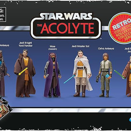 STAR WARS Retro Collection The Acolyte Multipack, 3.75 Inch Collectible Action Figure 6-Pack