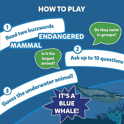 Skillmatics Guess in 10 Underwater Animals, Perfect for Boys, Girls, Kids, and Families Who Love Card Games, Toys, Board Games, Gifts for Ages 8, 9, 10 and Up