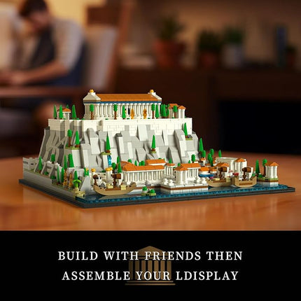 Architecture The Acropolis in Athens Building Sets; Collectible Model for Adults; Home Décor Model Building Kit, Creative DIY Activity, Famous Landmarks Collection (1947 Pieces)