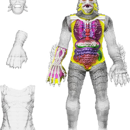 Super7 Super Cyborg Universal Monsters Creature from The Black Lagoon (Clear) - 11" Universal Monster Movies Action Figure Classic Movie Collectibles