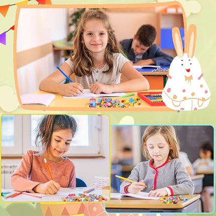 JUNEBRUSHS Easter Mini Animal Pencil Erasers - 150 Pcs Cute Bunny Egg Shaped Erasers for Kids - Bulk School Classroom Easter Basket Stuffers & Party Favors