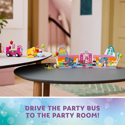 LEGO Gabby’s Dollhouse Gabby’s Party Room Disco Playset for Kids, DJ Entertainment Toy with Slide, Pink Car, and Animal Figures, Creative Role Play for Girls and Boys Ages 4 and Up, 10797