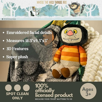 Franco Where The Wild Things are Kids Bedding Super Soft Plush Cuddle Pillow Buddy, (Officially Licensed Product)