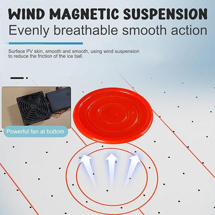 Air Hockey Table for Kids, 20 x 12 x 4 Portable Small Air Hockey Table, Floating Table Games with Electric Fan, Puzzle Tabletop Hockey Games Gifts for Kids Boy Girl, No Battery,Table Games