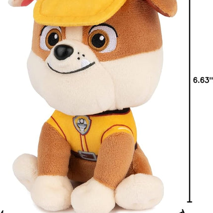 GUND Official PAW Patrol Rubble in Signature Construction Uniform Plush Toy, Stuffed Animal for Ages 1 and Up, 6" (Styles May Vary)