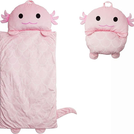 Kid's Nap Buddies Character Preschool Nap Mat, Toddler Sleeping Bag with Pillow for Daycare, Ages 3+