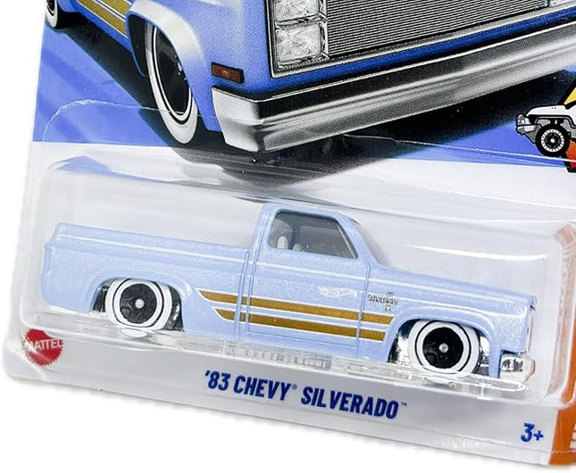 Hot Wheels '83 Chevy Silverado [Blue], Hot Trucks 9/10, 157/250, 1:64 Scale Diecast Vehicle