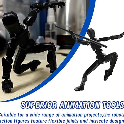 (Assembly Completed) Titan13 Action Figure, 4PCS Action Figures, Titan 13 Action Figure 3D Printed Robot Multi-Jointed Movable, Desktop Decorations for Game Lovers, Easter Basket Stuffers for Friends