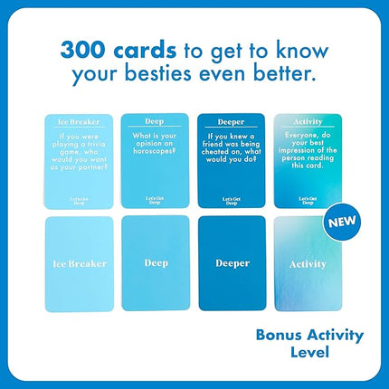 Let’s Get Deep: Friends Edition by Relatable – Valentine’s Day Gift for Friends, Fun Group Card Game for Adults, Party Game with 400 Questions for Game Night