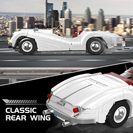 Mould King Sports Car Building Block Kits, MOC Classic Car Model Kit Supercar Racing Model Building Sets, Gift for Age 14+/Adult Collections Enthusiasts (1,302+ Pieces)