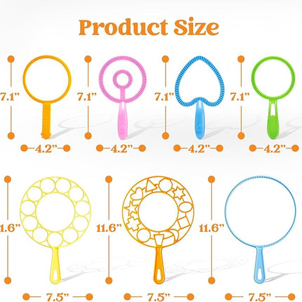 JOYIN 29 Pcs Big Bubble Wands Set, Giant Bubble Wand Bulk with Tray for Kids Outside Blowing, Toys for Summer Easter Party Favor Birthday Toddlers