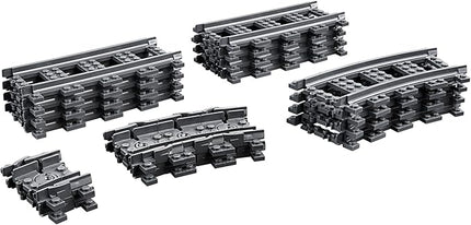 LEGO City Tracks - Train Track Expansion Set - Additional 20 Pieces Compatible with Our Sets - 8 Straight, 4 Curved, & 8 Flexible Tracks - 60205