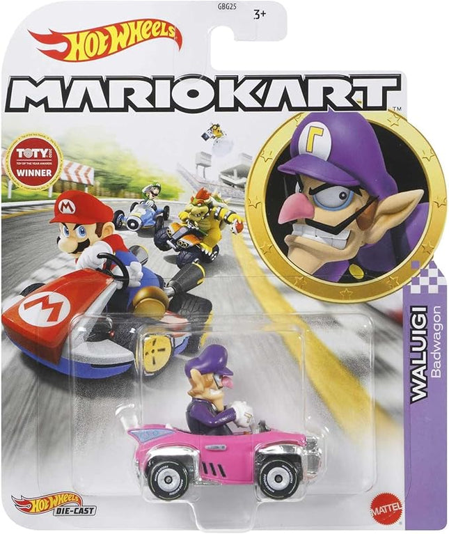 Hot Wheels Mario Kart Waluigi, [Pink/Purple] Badwagon