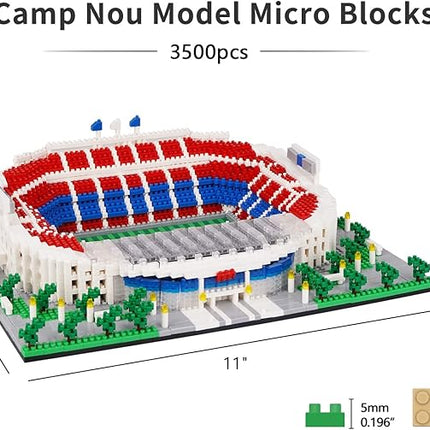 Micro Mini Blocks, Football Stadium Series Model Mini Building Blocks Architecture Model Building kit (Camp NOU)