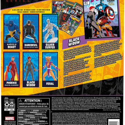 Marvel Legends Series Black Widow, Uncanny X-Men #268 (1990) and Avengers Comics-Inspired 6-Inch Scale Action Figure with Character-Sized Comic Accessory