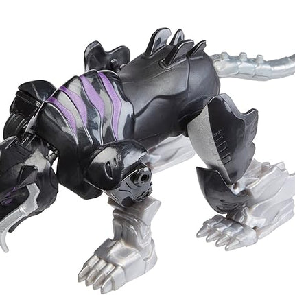 Marvel Mech Strike Mechasaurs, 4-Inch Black Panther with Sabre Claw Action Figures, Super Hero Toys for Kids Ages 4 and Up