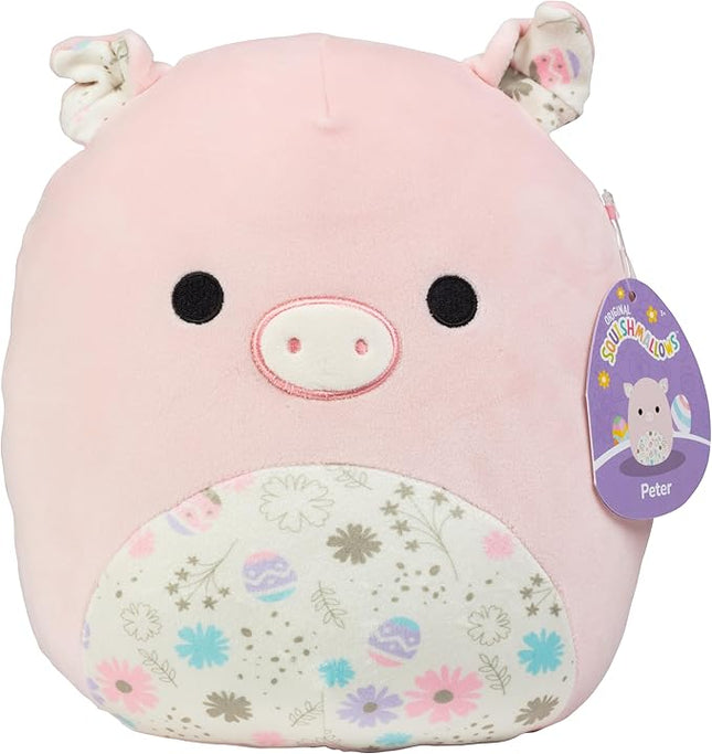 Squishmallows Original 10-Inch Peter The Pig - Official Jazwares Plush- Collectible Soft Squishy Pig Stuffed Animal Toy- Add to Your Squad- Gift for Kids, Girls & Boys