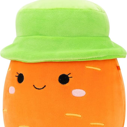 Squishmallows Original 8in Caroleena The Orange Carrot with Bucket Hat – Official Jazwares Plush (Little)