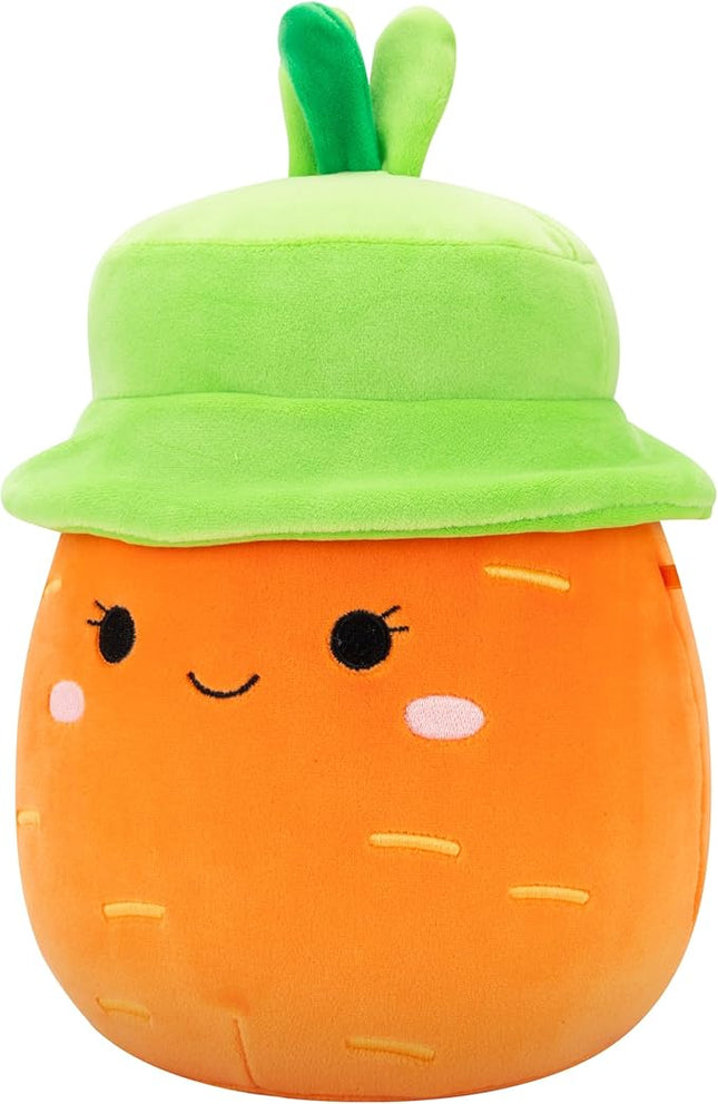 Squishmallows Original 8in Caroleena The Orange Carrot with Bucket Hat – Official Jazwares Plush (Little)