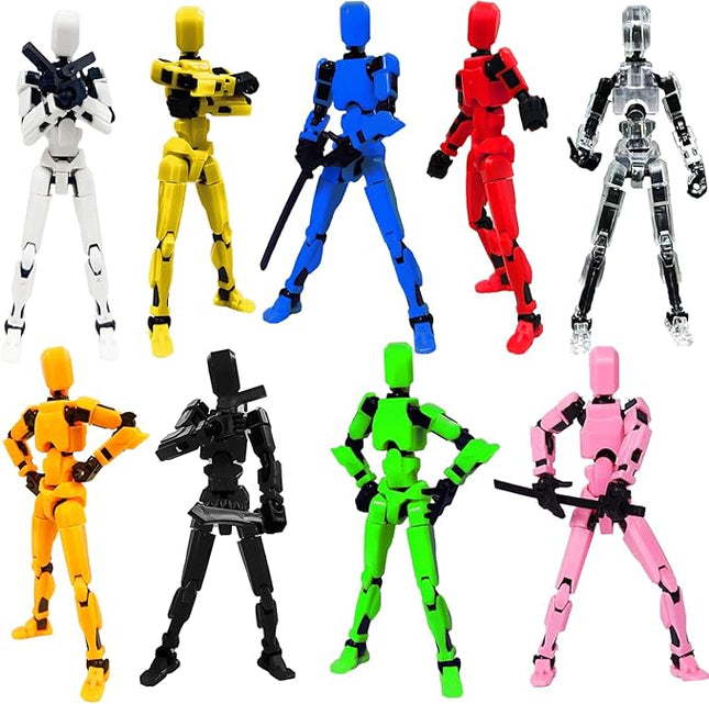 Titan 13 Action Figure, New Robot Action Figure with Multiple Accessories, 3D Printed Multi Jointed Action Figures, Dummy Robot 13 Action Figure Desktop Decorations (9PCS)