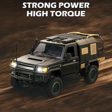 1/12 Scale RC Crawler, MN-82S Remote Control Car, 2.4GHz 4WD Off Road Rock Crawler Vehicle with Lights, DIY Land Cruiser Pickup Truck Toy for Adults