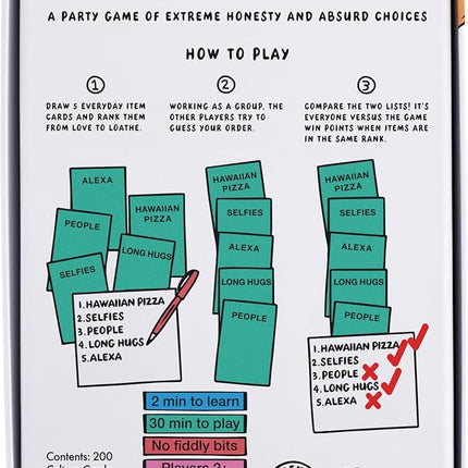 Priorities Game | A Party Game of Absurd Choices | Hilarious Card Games for Adults and Teens | Ages 14+ | 2+ Players | 30 Mins.