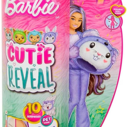 Barbie Cutie Reveal Doll & Accessories with Animal Costume & 10 Surprises Including Color Change, Bunny as a Koala in Costume-Themed Series