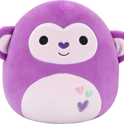 Squishmallows Original 8in Hartman The Purple Monkey + 8in Junie The Banana – Official Jazwares Valentine’s Plush 2-Pack (Little)