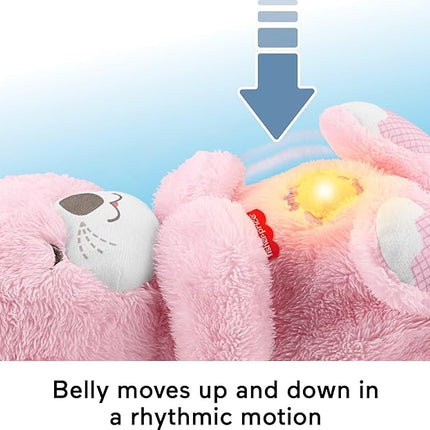 Fisher-Price Baby Toy Soothe ‘n Snuggle Otter Plush, Pink Portable Sound Machine with Breathing Motion & Lights for Newborns Ages 0+ Months