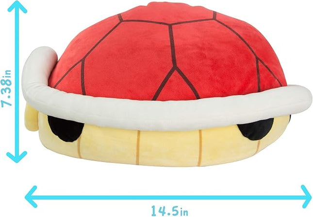 Club Mocchi-Mocchi- Mario Kart Plush - Red Shell Plushie - Squishy Mario Toys and Cute Stuffed Animals - Gaming Room Decor - Video Game Collectibles - 15 Inch
