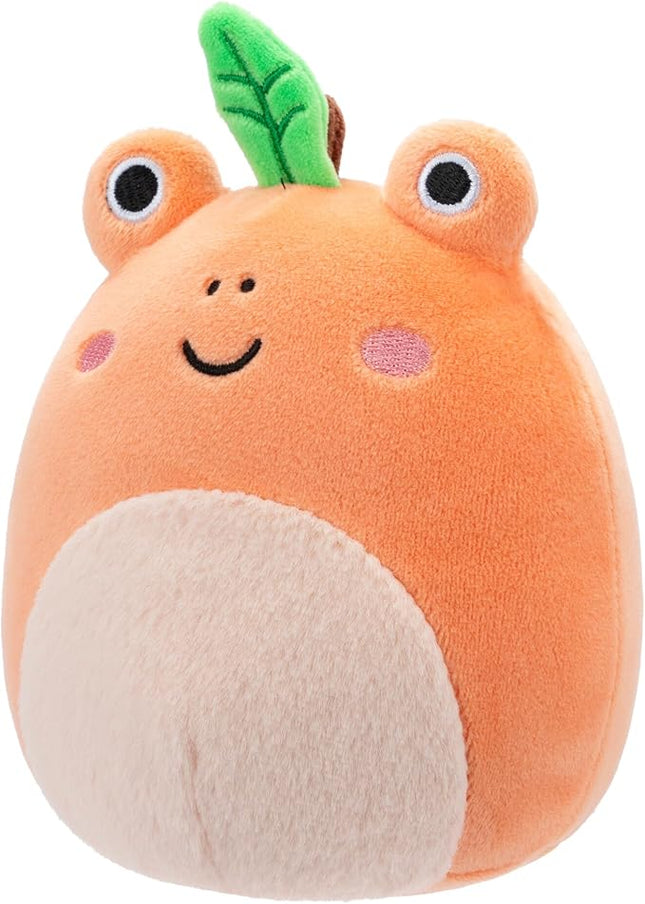 Squishmallows Original 5-Inch Fatima Peach Frog with Fuzzy Belly - Official Jazwares Plush