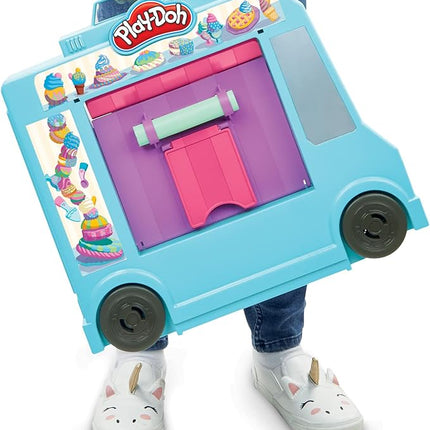 Play-Doh Kitchen Creations Ice Cream Truck Toy Playset for Kids, 20 Play Kitchen Accessories, 5 Colors, Preschool Toys for 3 Year Old Girls and Boys and Up
