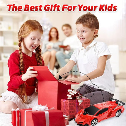 BLOOLILIES Transformable Remote Control Car for Boys 4-7 8-12 Gifts,1:18 Transform Robot Toy Car with 360° Rotating Led Lights & One Button Deformation, Kids Robot Toys for 3 4 5 6 7 8 9 10+ Years Old