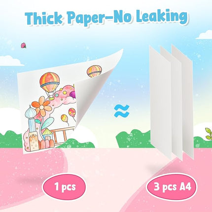 JoyCat Paint with Water Coloring Books for Toddlers, Watercolor Painting Sets for Kids Ages 3-5 4-8, Arts and Crafts Drawing Activities Toy Birthday Gift for Boys Girls (Funfair)