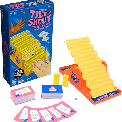 Big Potato Tilt ’n’ Shout – Fast-Paced Family Board Game for Adults & Kids | Shout Out Trivia Party Game with Categories & Bonus Content | New Board Games 2025