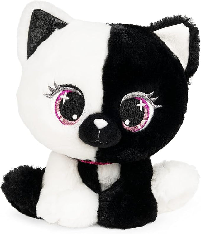 GUND P.Lushes Designer Fashion Pets Lady Luna Cat Premium Stuffed Animal Soft Plush, Black and White, 6”
