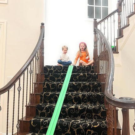 FlexTrack 5000 Flexible Race Car Track for Kids Toy with Suction Cups Compatible with Hot Wheels and Diecast 1/64th Cars and More 15 Feet Long Rolls Up Portable Racetrack (Electric Green)