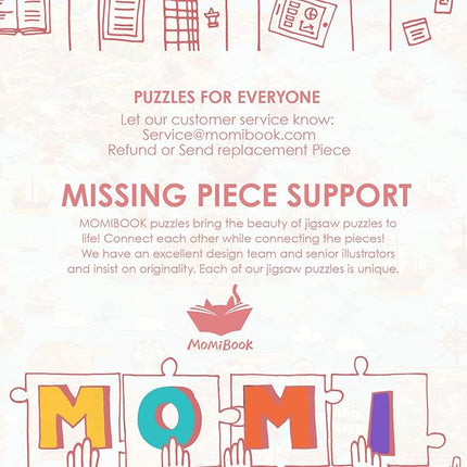 MOMIBOOK Puzzles for Adults 1300 Pieces Jigsaw Puzzles of Flower Great Universal Guide, Painting Image World Map Challenging Hard Impossible Puzzle Unique Funny Party Christmas Birthday Gifts