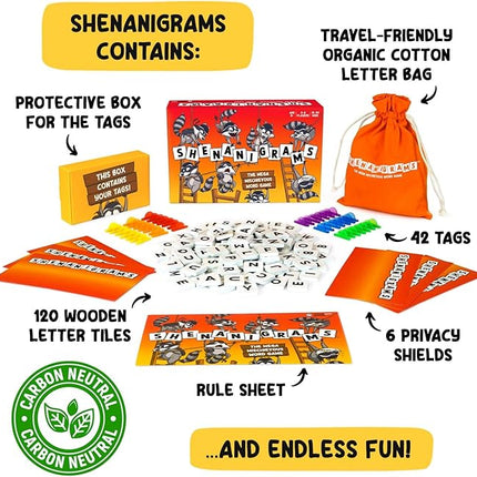 Shenanigrams! – The Mega-Mischievous Word Game! A Super Fun & Fast Family Party Game for Kids, Teens & Adults - Great for Travel, Couples & Family Board Games Night