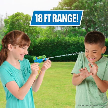 NERF Super Soaker Nano Soakers with Keychain – 2 Pack Mini Water Blasters with 18 Ft Range for Big Battles