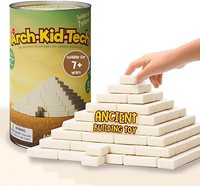 Taksa Toys Ancient Pyramid Egypt Stem Toys Educational Stackable Building Blocks Bricks for Kids Ages 7 8 9 10+ Years Old, Creative Architectural Learning Games, Montessori Toys for Children, 122 Pcs