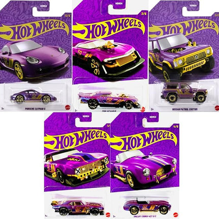 Mattel Hot Wheels Pearl & Chrome, 57th Anniversary Collection, Set of 5 Die-Cast Cars, 1:64 Scale
