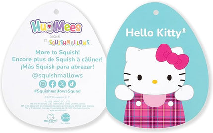 Squishmallows Original Sanrio 10in Plaid Hello Kitty HugMees – Ultrasoft Official Jazwares Plush (Medium-Sized)