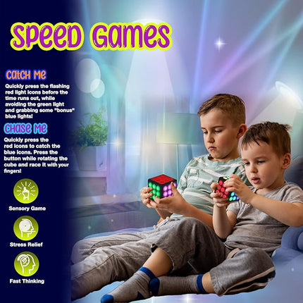 Electronic Brain & Memory Game Cube - Fun Toy Gift Ideas for Ages 6-12+ Year Old Boy & Girl - Cool Toys for Boys and Girls - Handheld Games Gifts for Kids and Teens