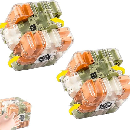 Large Labyrinth 3D Puzzles Maze Cube - Engaging Brain Teaser Toy, 3D Ball Maze, 3D Puzzle Ball Labyrinth Cube for Kids and Adults (2PCS)